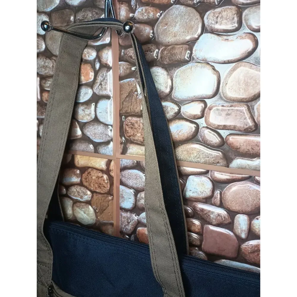 Samsonite Canvas Yacht Travel Tote Bag Weekender Foldable Beige Navy Large 24